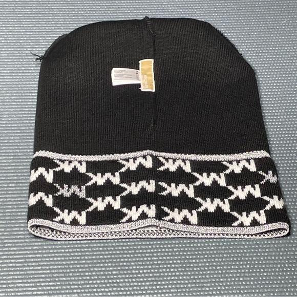 Michael Michael Kors Womens Knit Cuffed Winter Beanie Hat 539330C Black Multi OS - Picture 13 of 16